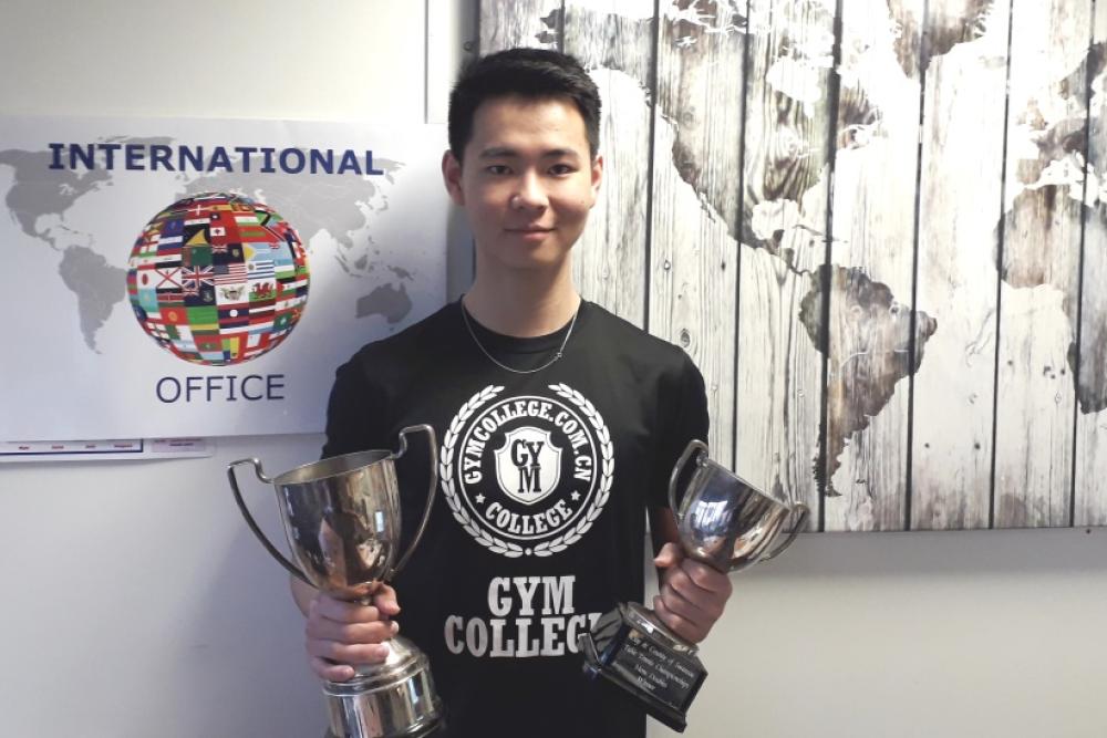 Table tennis success for International student