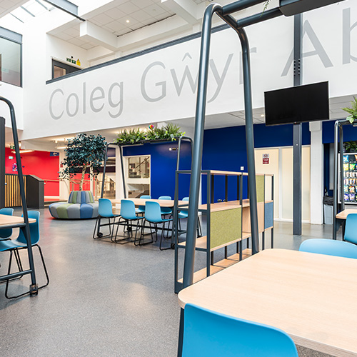 Inside photograph of the Tycoch Atrium