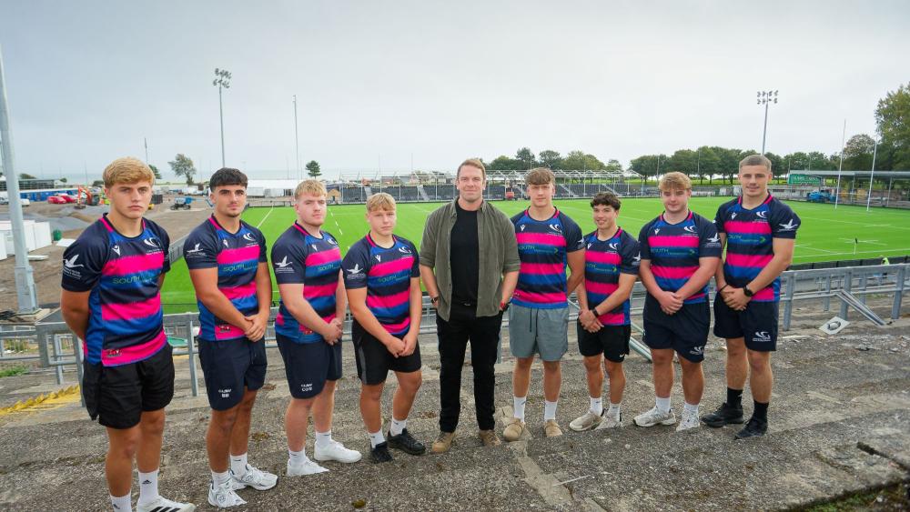 Gower College Swansea Rugby Academy get a taste of life at St Helen’s alongside Ospreys Board Member and Welsh rugby legend Alun Wyn Jones