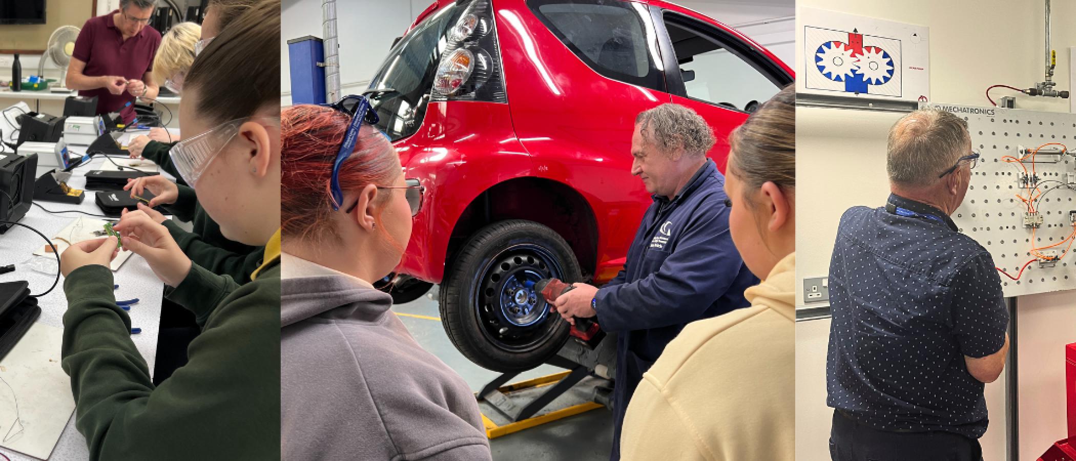 Students taking part in Engineering, Motor vehicle and Electrical