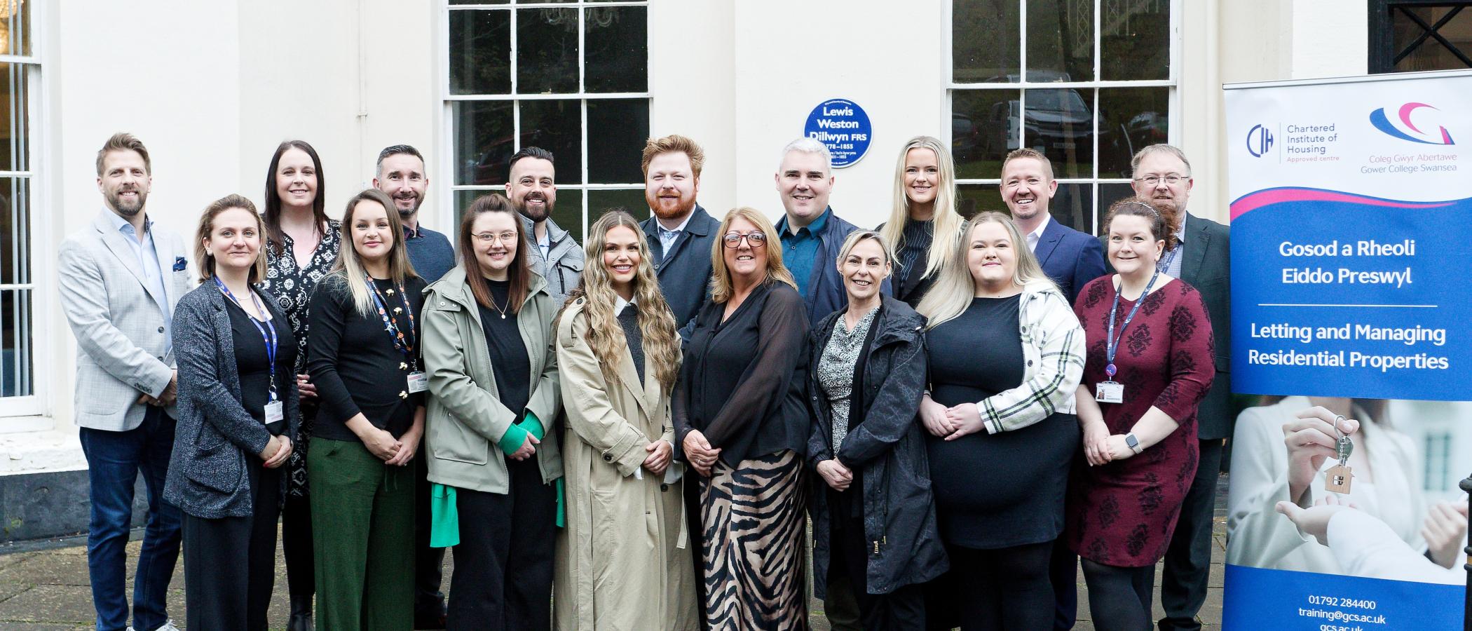 Dawsons staff celebrate professional achievement with CIH qualification success at Gower College Swansea