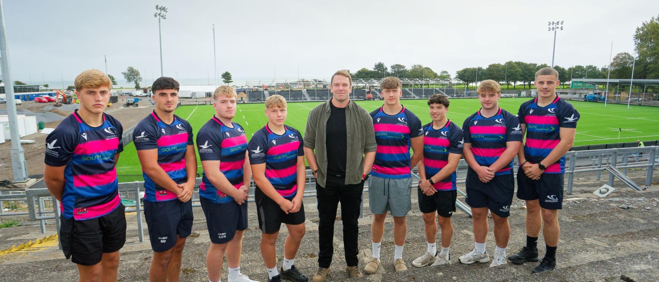 Gower College Swansea Rugby Academy get a taste of life at St Helen’s alongside Ospreys Board Member and Welsh rugby legend Alun Wyn Jones