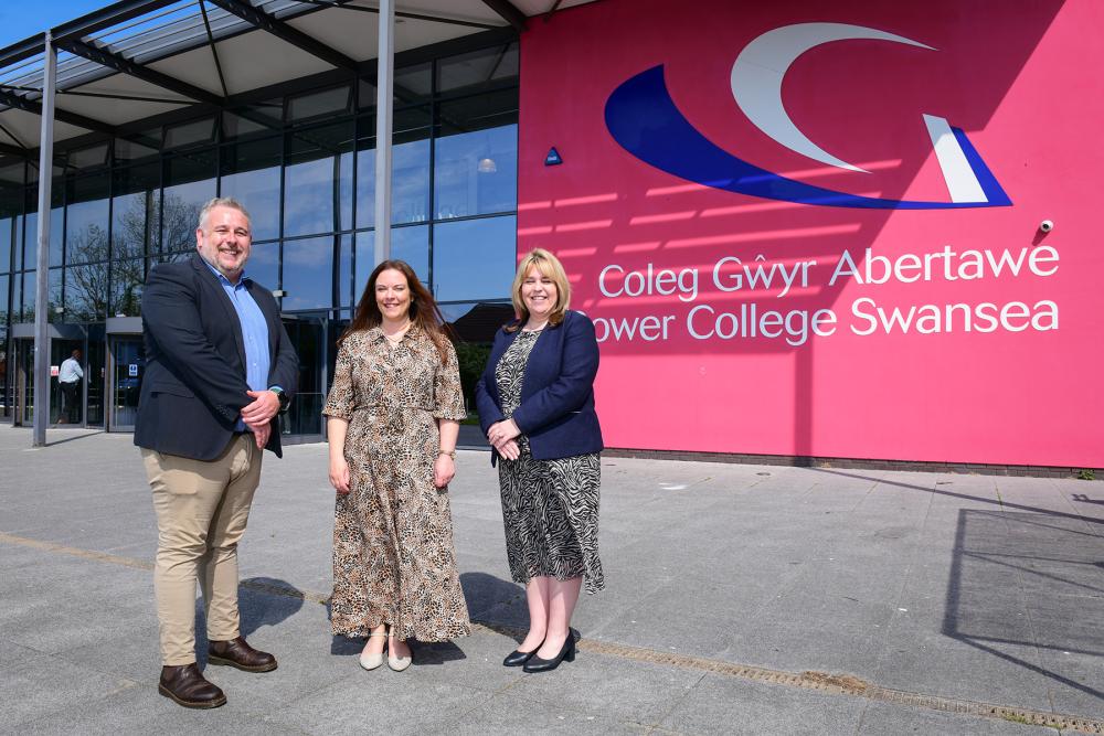 Left to Right: James Donaldson, Vikki Howells MS, Kelly Fountain