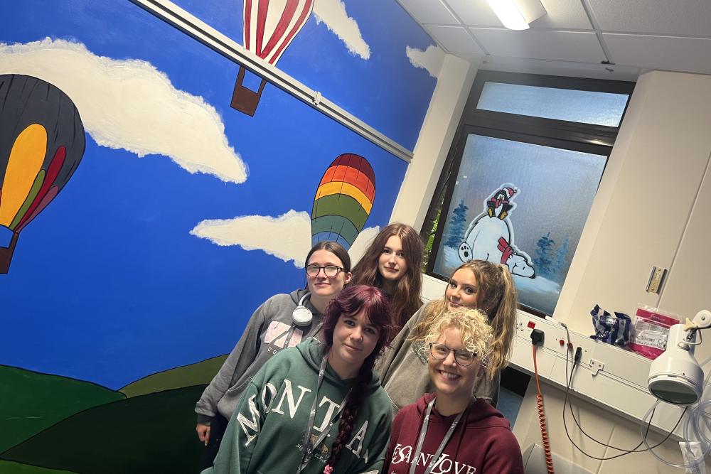 Student artists give children's unit a colourful new look