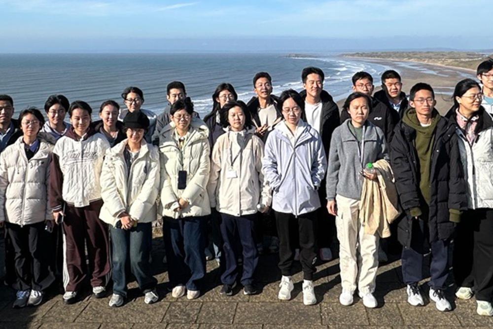 Group photo of students at Rhossili