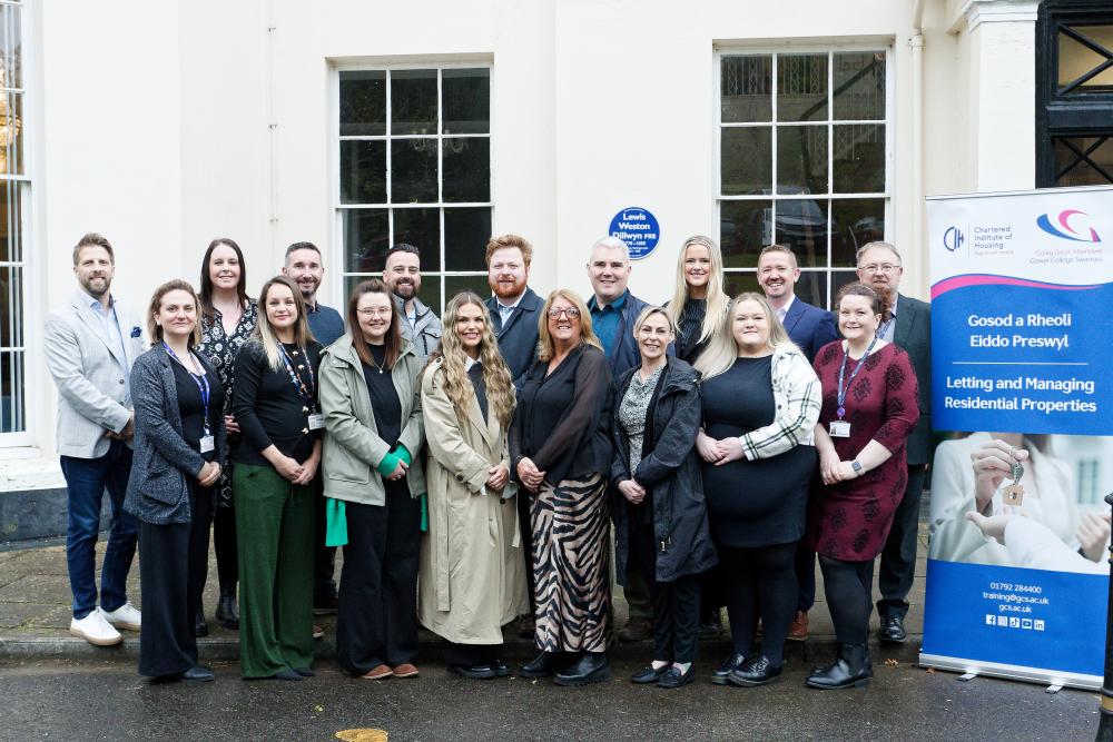 Dawsons staff celebrate professional achievement with CIH qualification success at Gower College Swansea