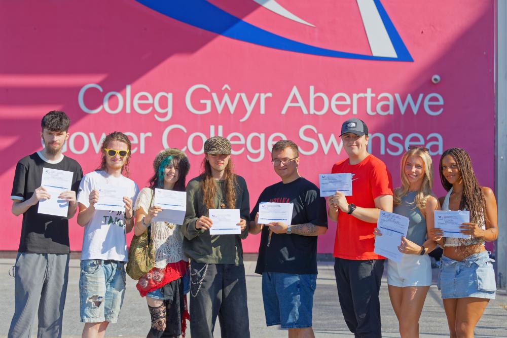 Gower College Swansea celebrates exceptional results as A Level pass rate reaches 100% for second consecutive year